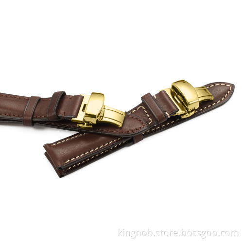18mm to 22mm Soft Handmade France Calf Leather Strap Watch Band